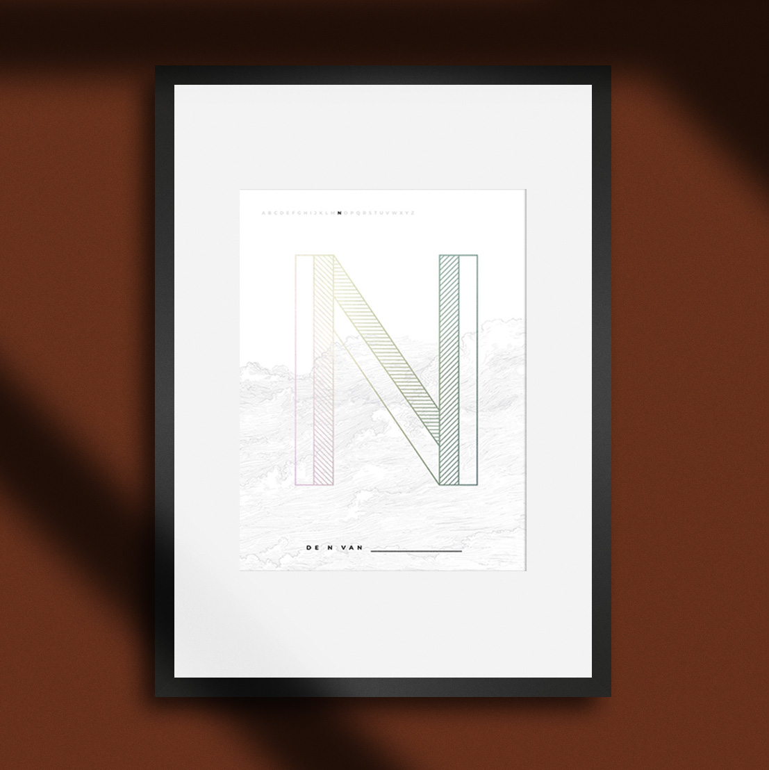 N - Alfabet - poster